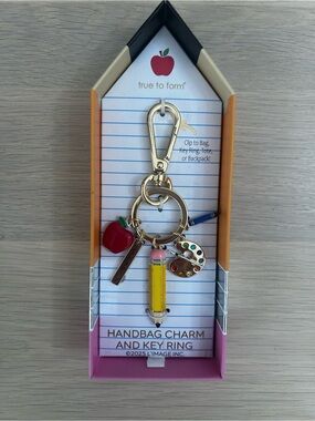 True to Form Teacher Handbag Charm & Key Ring Charm